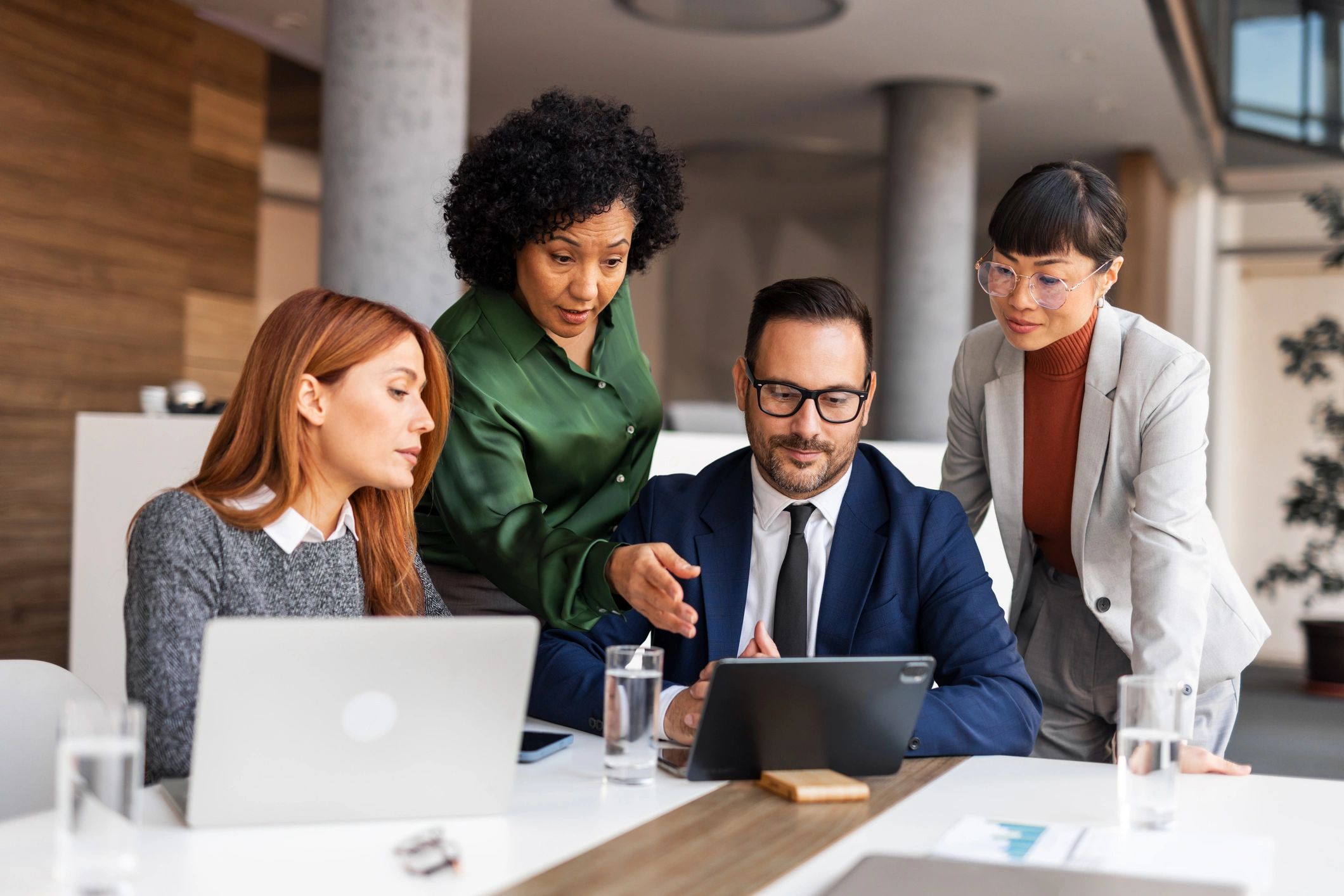 business team working technology