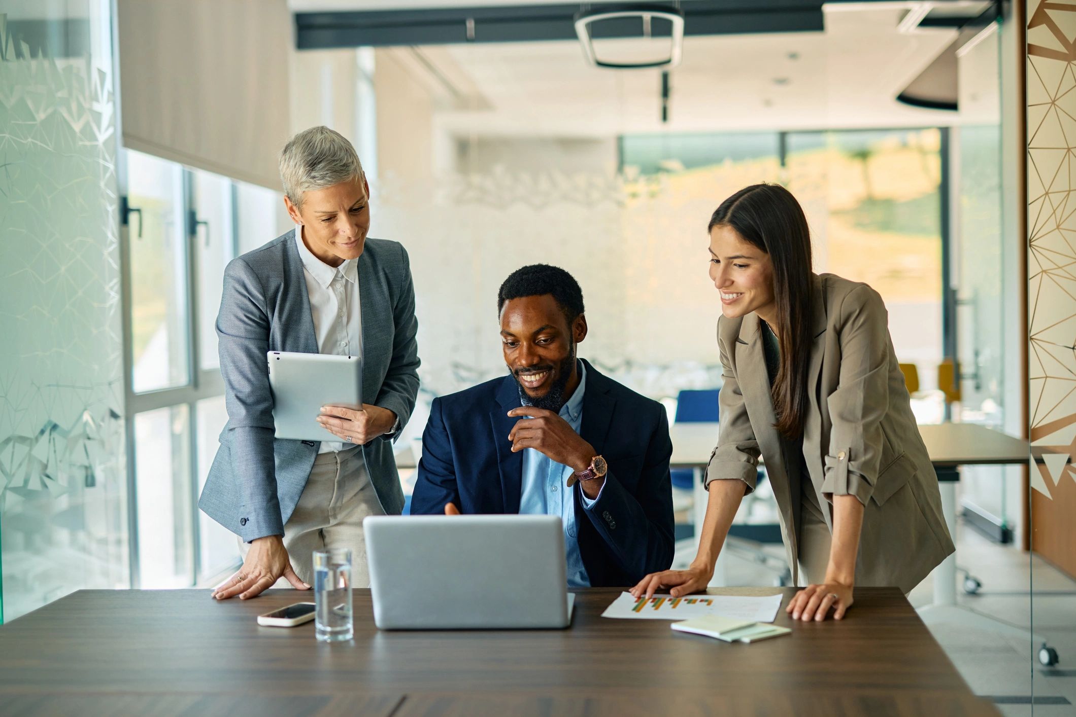 business team working technology